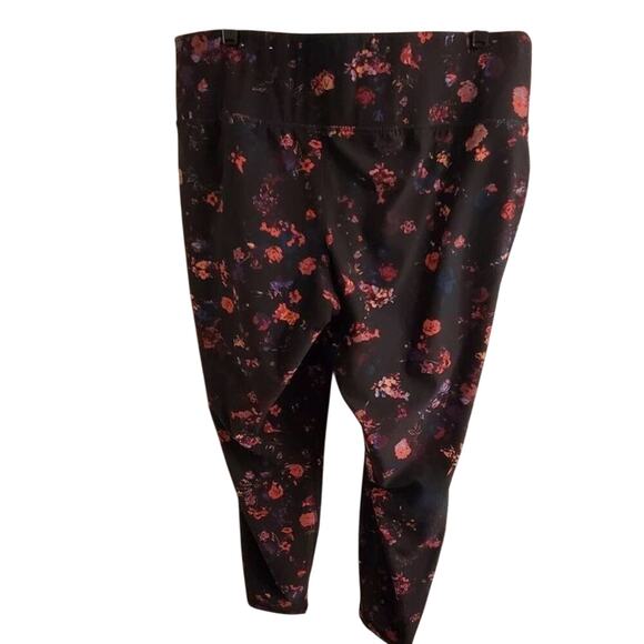 LANE Bryant floral 7/8 length high rise active athletic leggings plus size 18/20 - Picture 2 of 7